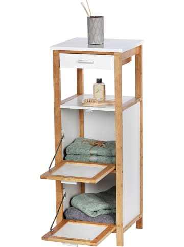 Wenko Kast "Finja" lichtbruin/wit - (B)34 x (H)89 x (D)30 cm