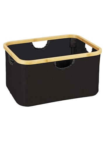 Wenko 2er-Set: Aufbewahrungskörbe "Ecori" in Schwarz - 28 l