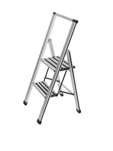 Wenko 2-stufige Klapptrittleiter in Silber