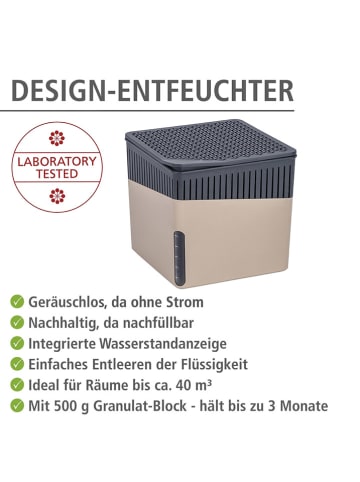 Wenko Luchtontvochtiger "Cube" beige - (B)13 x (H)13 x (D)13 cm