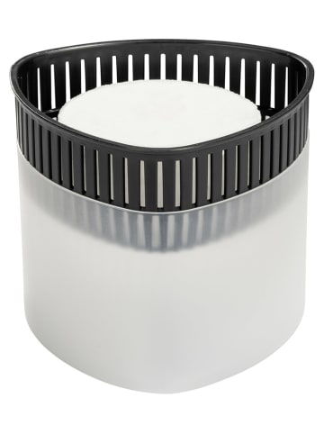 Wenko 3-delige set: luchtontvochtiger met navulverpakkingen "Prisma" grijs - (H)13 cm