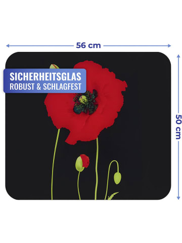 Wenko Afdekplaat rood/zwart - (L)50 x (B)56 cm