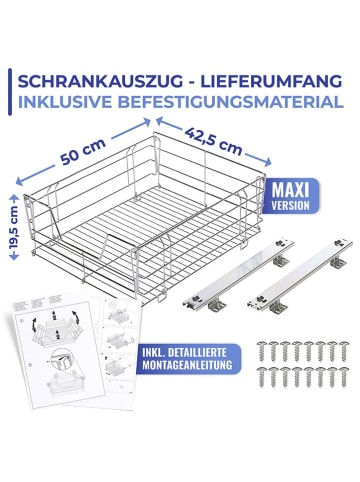 Wenko Roestvrijstalen koelkastorganizer - (B)50 x (H)23 cm