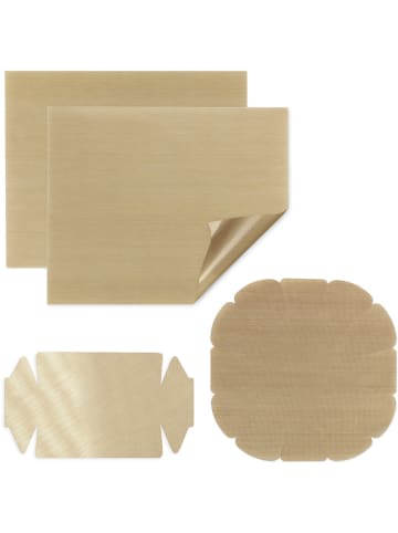 Wenko 4er-Set: Backfolien-Zuschnitte in Hellbraun