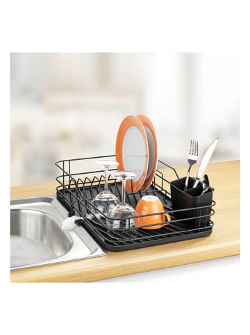 Wenko Geschirrständer in Schwarz - (B)43 x (H)10 x (T)31 cm