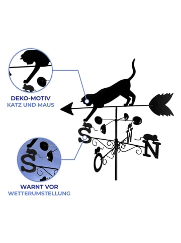 Wenko Wetterfahne "Katze" in Schwarz