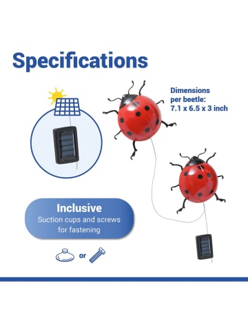 Maximex Lampki LED (2 szt.) w kolorze czerwonym - Ø 20 cm