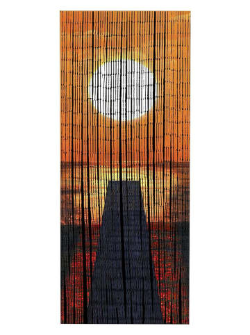 Wenko Gordijn "Sunset" oranje/zwart - (L)200 x (B)90 cm