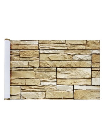 Wenko Privacyscreen "Muur" beige - (B)500 x (H)85 cm