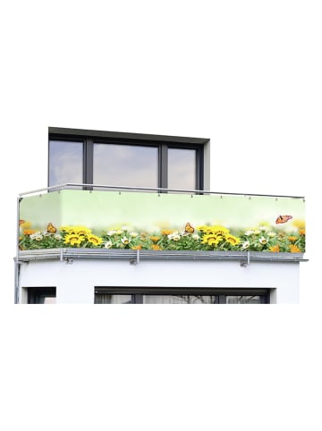 Wenko Balkon-Sichtschutz in Grün/ Gelb