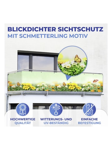 Wenko Balkon-Sichtschutz in Grün/ Gelb