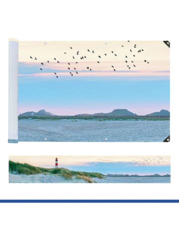 Maximex Balkonprivacyscherm ''North Sea Coast'' lichtblauw/crème