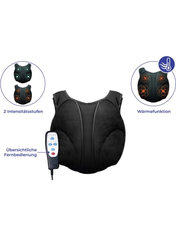 Maximex Rücken- & Nackenmassager in Schwarz - (L)35 x (B)23,5 cm