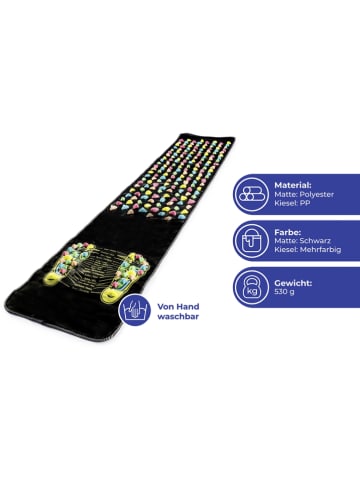 Maximex Reflexzonemassagemat zwart/meerkleurig - (L)175 x (B)35 cm