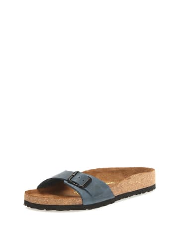 Comfortfusse Skórzane klapki w kolorze granatowym