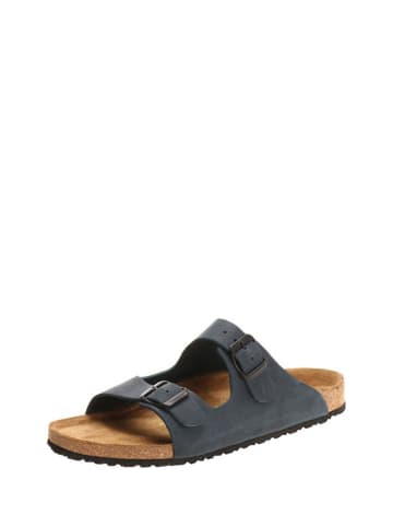 Comfortfusse Skórzane klapki w kolorze granatowym