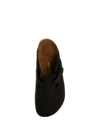 Comfortfusse Leren clogs zwart