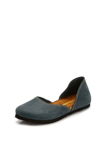 Comfortfusse Skórzane baleriny w kolorze granatowym