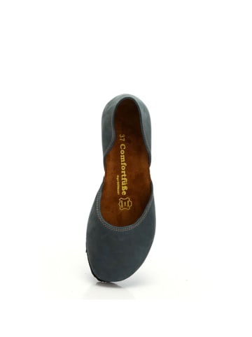 Comfortfusse Leren ballerina's donkerblauw