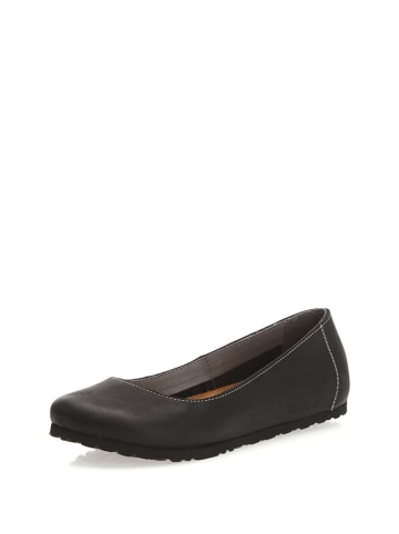 Comfortfusse Skórzane baleriny w kolorze czarnym