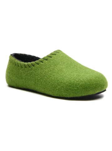 Comfortfusse Wollen pantoffels "Yew" groen
