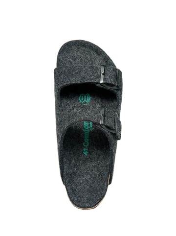 Comfortfusse Klapki "Bali-Wool" w kolorze ciemnoszarym