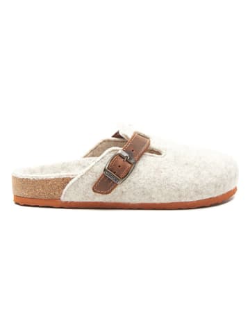 Comfortfusse Wollen pantoffels beige