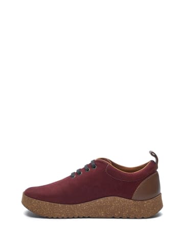 Comfortfusse Leren enkelschoenen bordeaux