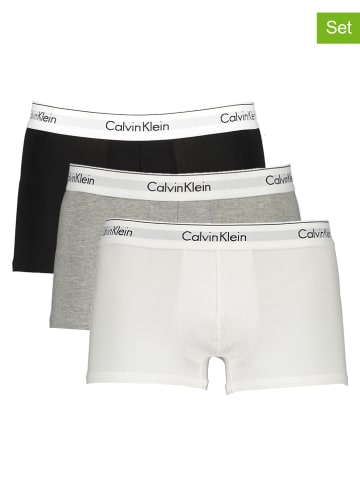 Calvin Klein 3er-Set: Boxershorts in Grau/ Weiß/ Schwarz