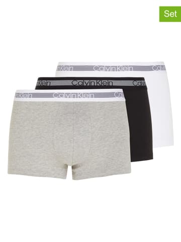 Calvin Klein 3er-Set: Boxershorts in Weiß/ Schwarz/ Grau