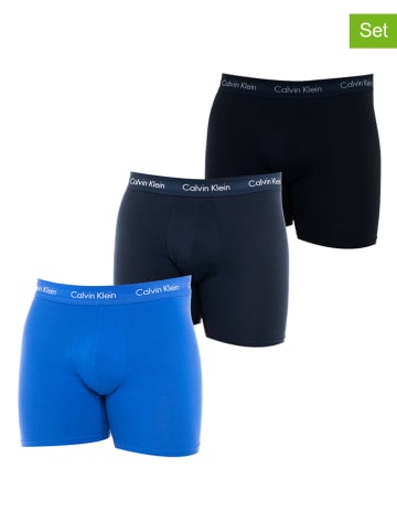 Calvin Klein 3er-Set: Boxershorts in Dunkelblau/ Blau/ Schwarz
