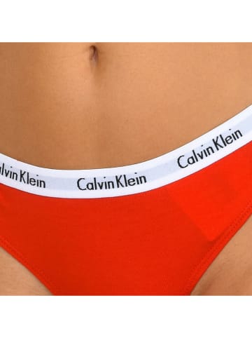 Calvin Klein 3-delige set: strings rood/wit/lichtblauw