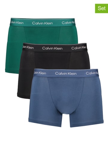 Calvin Klein 3er-Set: Boxershorts in Blau/ Schwarz/ Grün