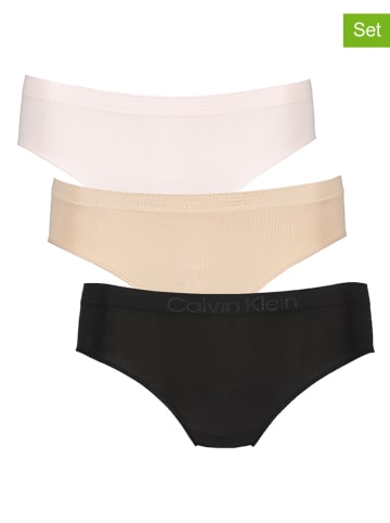 Calvin Klein 3-delige set: slips zwart/beige/wit