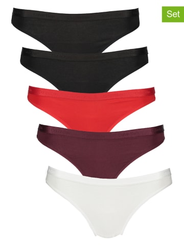 Calvin Klein 5-delige set: slips rood/zwart/wit