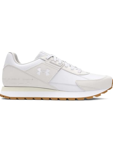 Under Armour Leder-Trainingsschuhe in Beige/ Weiß