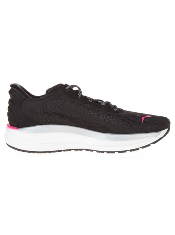 Puma Buty "Magnify Nitro Knit" w kolorze czarno-biało-różowym do biegania