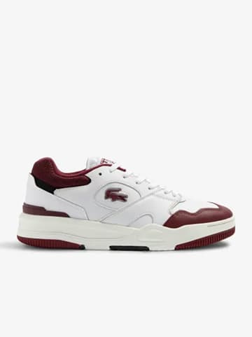 Lacoste Skórzane sneakersy "Lineshot 223 2 Sma" w kolorze biało-czerwonym