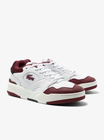 Lacoste Skórzane sneakersy "Lineshot 223 2 Sma" w kolorze biało-czerwonym