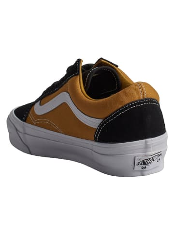 Vans Leder-Sneakers "Old Skool 36" in Schwarz/ Senf