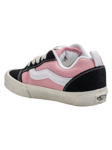 Vans Skórzane sneakersy "Knu Skool" w kolorze jasnoróżowo-czarno-białym