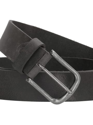 HIDE & STITCHES Skórzany pasek w kolorze czarnym