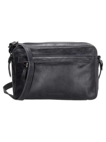 micmacbags Skórzana torebka w kolorze czarnym - 24 x 15 x 8 cm