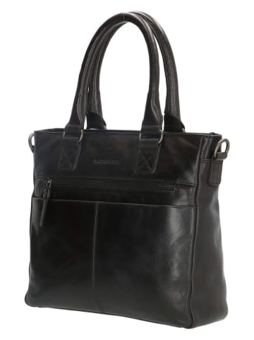 micmacbags Skórzana torebka w kolorze czarnym  - 33 x 28 x 9 cm