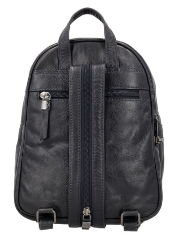 HIDE & STITCHES Leren rugzak zwart - (B)20 x (H)27 x (D)12 cm