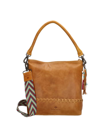 micmacbags Skórzana torebka w kolorze karmelowym - 31 x 30 x 12 cm