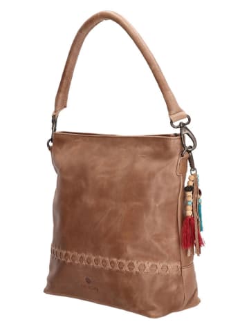 micmacbags Skórzana torebka w kolorze jasnobrązowym - 31 x 30 x 12 cm