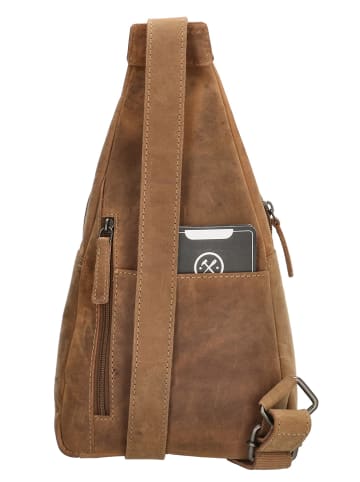 HIDE & STITCHES Skórzana torebka w kolorze jasnobrązowym - 18 x 33 x 8,5 cm