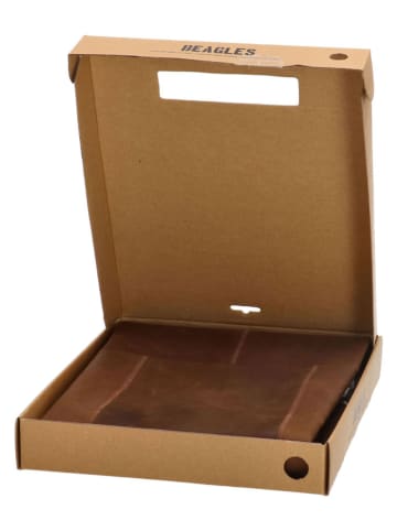 Beagles Skórzany fartuch w kolorze jasnobrązowym do grillowania