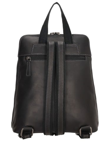 HIDE & STITCHES Skórzany plecak w kolorze czarnym - 24 x 29 x 10 cm